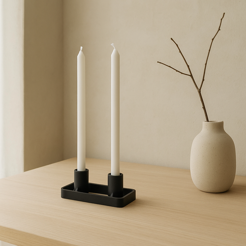 Chandelier Prism 2 Bougies - Noir