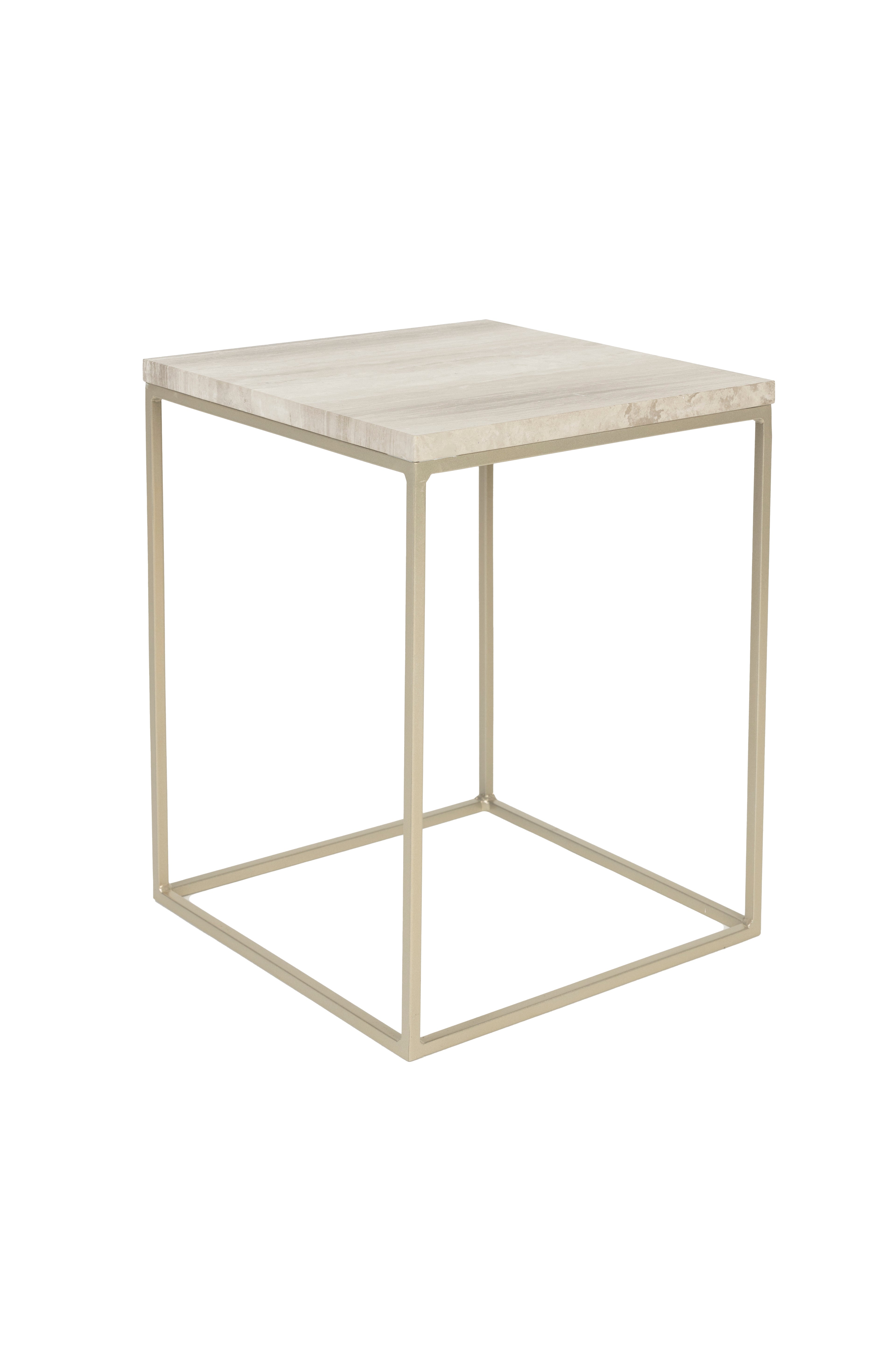 Stray - Side Table - Solid Marble - Gray Marble