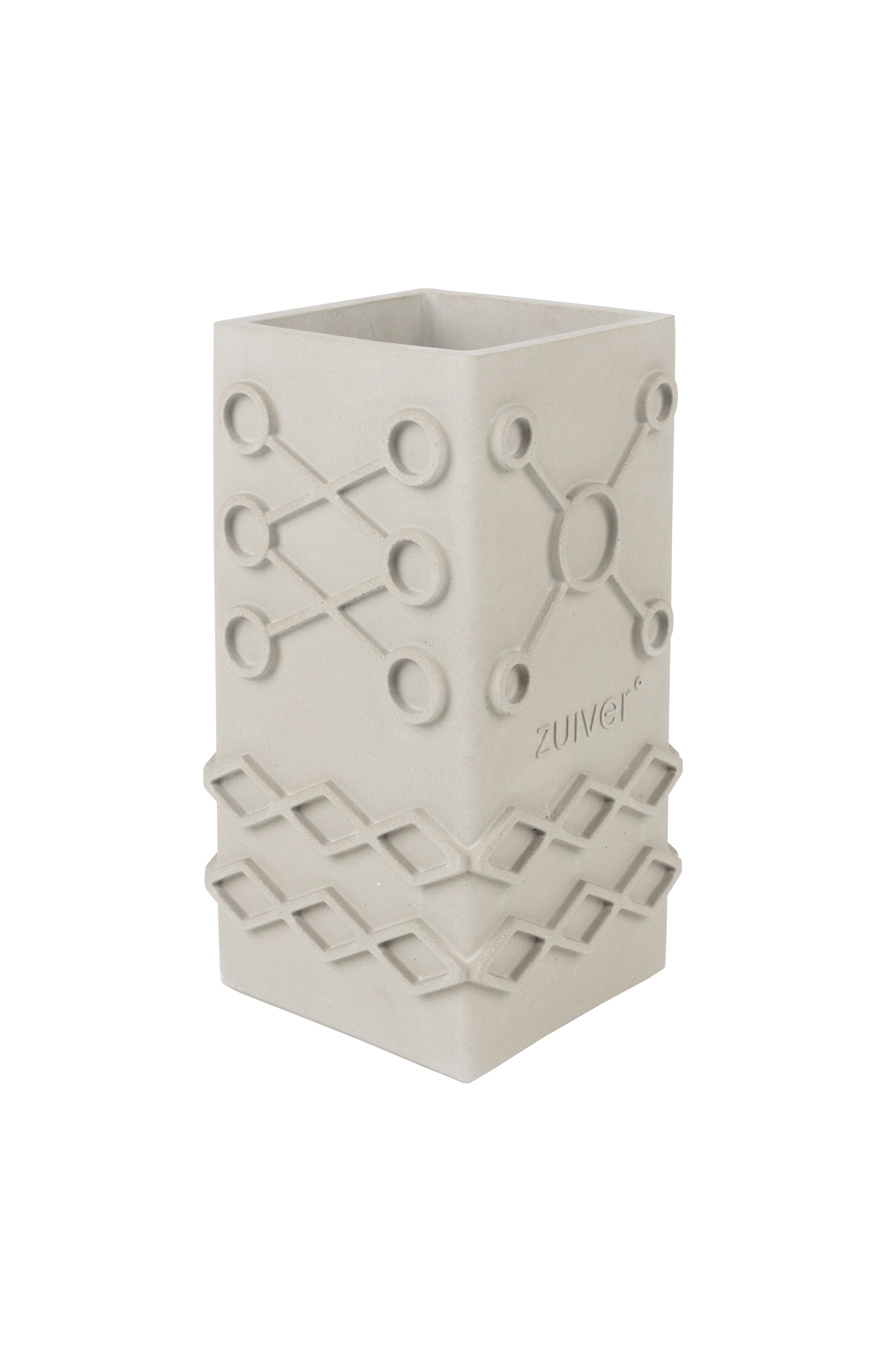 Graphic Carré - Vase - Concrete - Gray