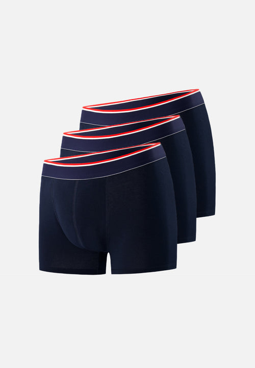 Pack Trio Boxer Marius Marine - Trio De Boxers En Coton