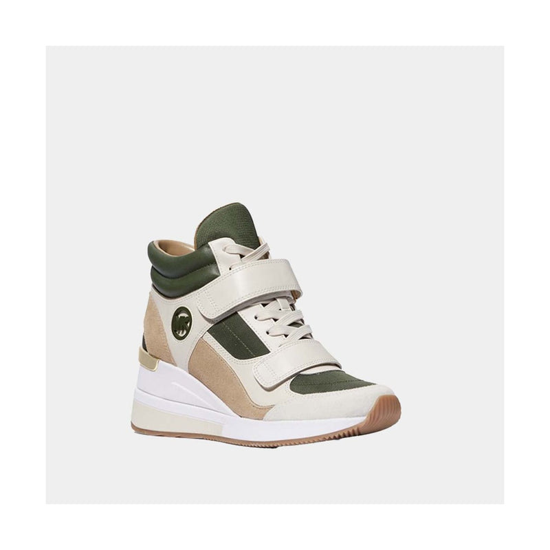 Baskets Michael Kors Gentry High Top - Cuir/Nubuck Beige/Kaki