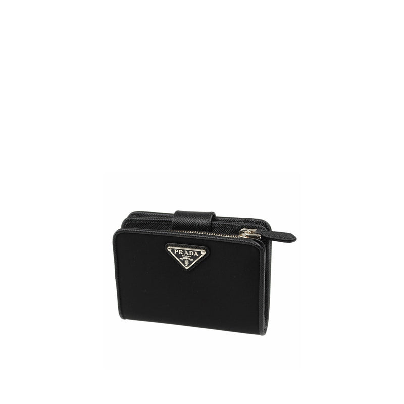Prada Nylon And Leather Wallet - Women - Black