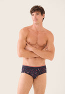 Slip Bleu Marine À Motif Cerises En Coton - Terrible Cherry Marine