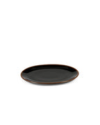 Out Of Lines - Lot De 2 Assiettes - L - Grès - Noir Brun