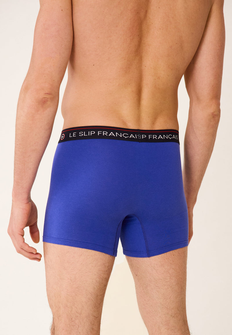 Boxer Long En Coton - Redoutable Long Bleu Eblouissant
