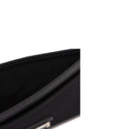 Prada - Tarjetero De Nylon Y Piel - Mujeres - Negro