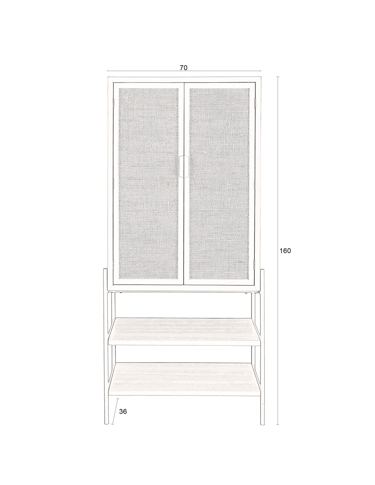 Yasu - Armoire - Sapin de Chine - Noir