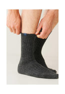 Chaussettes Mi-Hautes Grises Avec Mohair - Andy Gris Chine