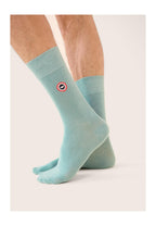 Chaussettes Mi-Hautes Unies Robuste - Vert Azur