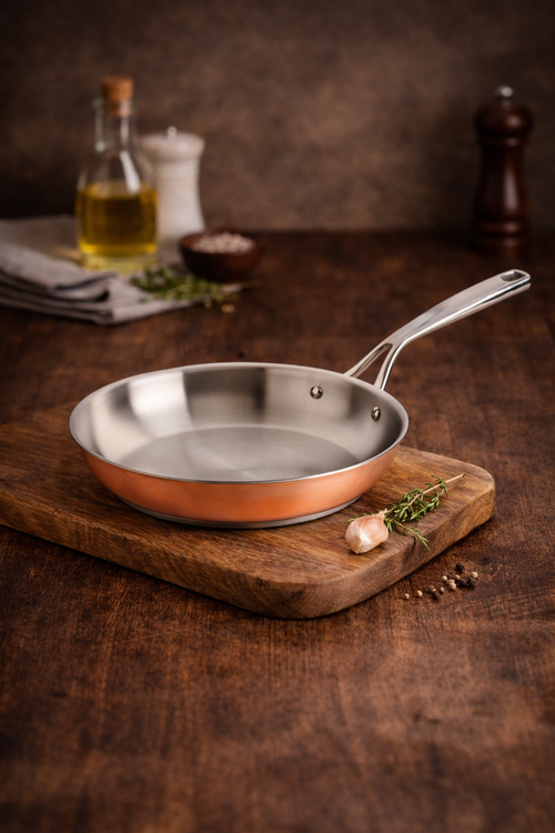 Poêle En Acier Inoxydable Triply Cuivre - Cuivrinox - Cuivre - 28cm