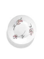 Midnight Flowers - Lot De 2 Assiettes Creuses - L - Porcelaine Bone China - Fiore Rosa