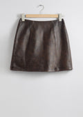 Jupe La Ulla En Cuir Marron