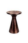 Mount M - Side Table - Aluminum - Brown/Black Marble