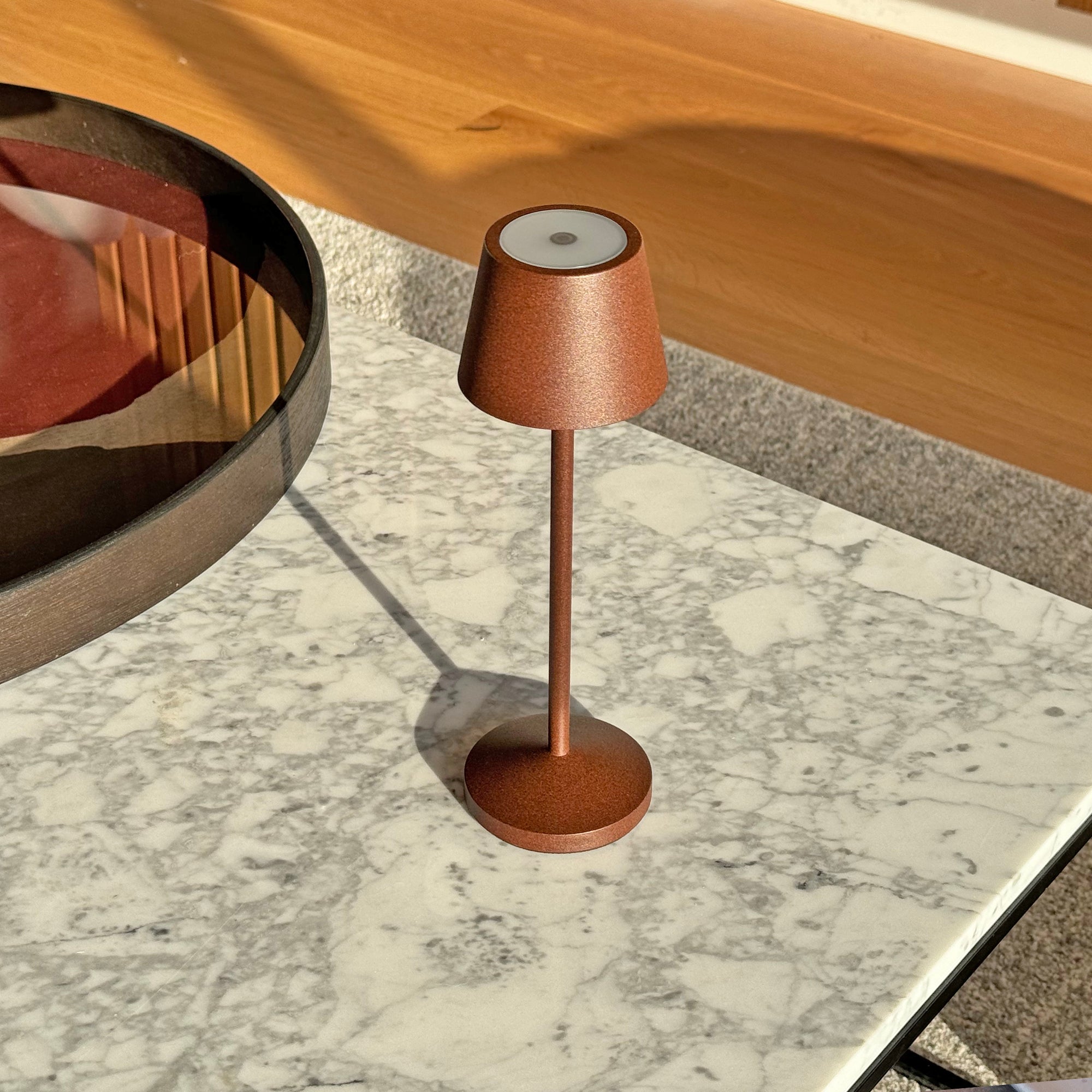 9 Emily Rust Table Lamps + Charging Base