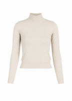 Maglione 2Nd Skin Knitted Mid-Neck - Beige