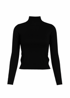Maglione a Collo Medio 2Nd Skin Knitted - Nero