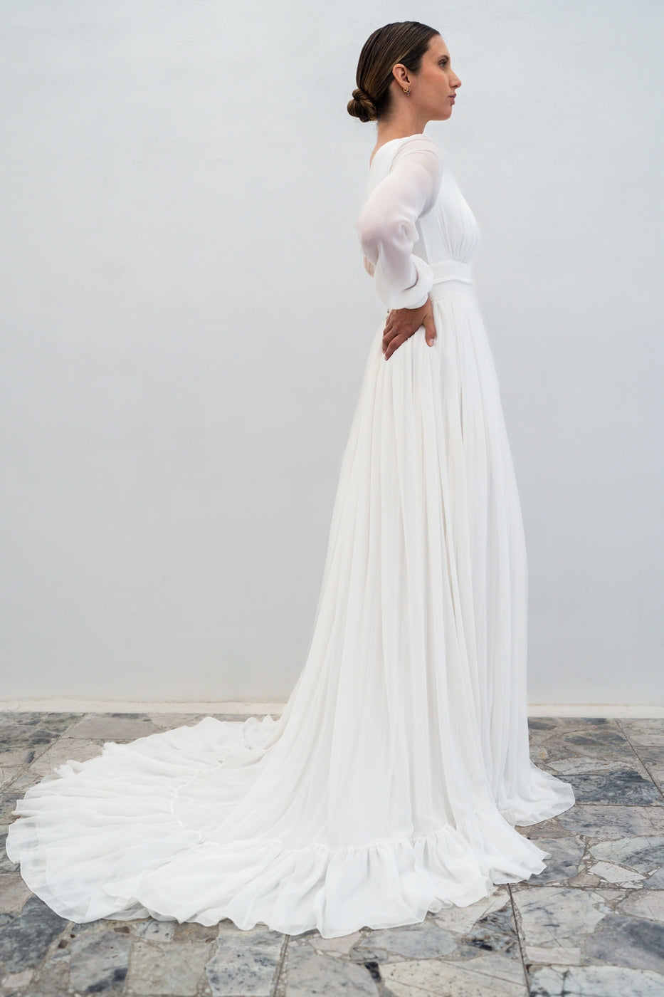 Vestido de novia Clémence - Blanco seda