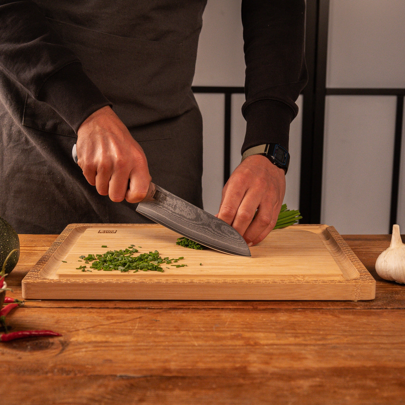 Collection Hashi Damas - Couteau Santoku - 18Cm