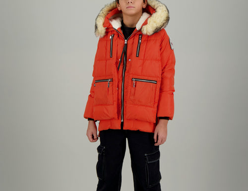 Doudoune 3 Vallées Kids - Orange - Enfant Fille