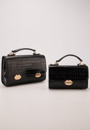 Sac With A Kiss - Croco Noir