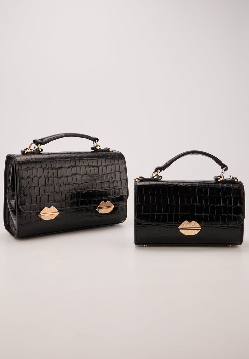 Petit Sac With A Kiss -  Noir