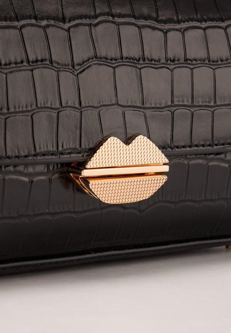 Petit Sac With A Kiss -  Noir