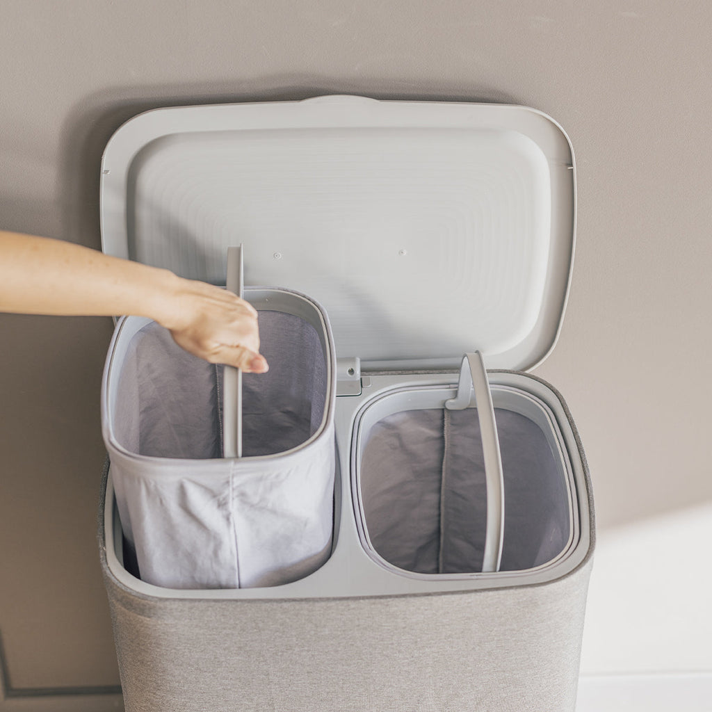 Panier À Linge Avec Couvercle Sven - 50L - Gris