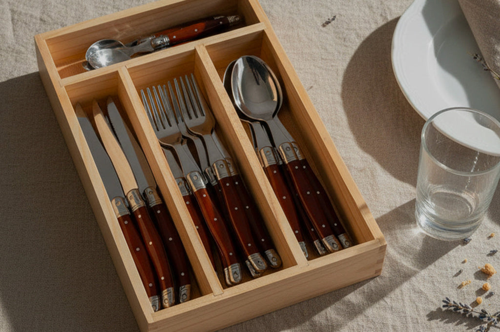 Cutlery Set - Brown - 24 Pieces