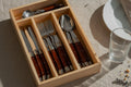 Cutlery Set - Brown - 24 Pieces