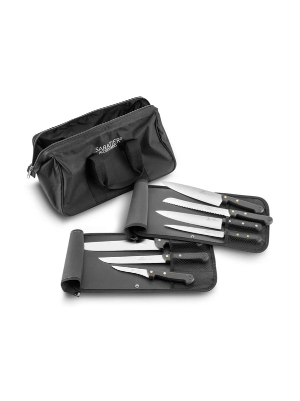 Maletín De Cuchillos Con 2 Placas Extraíbles - Nailon - Negro