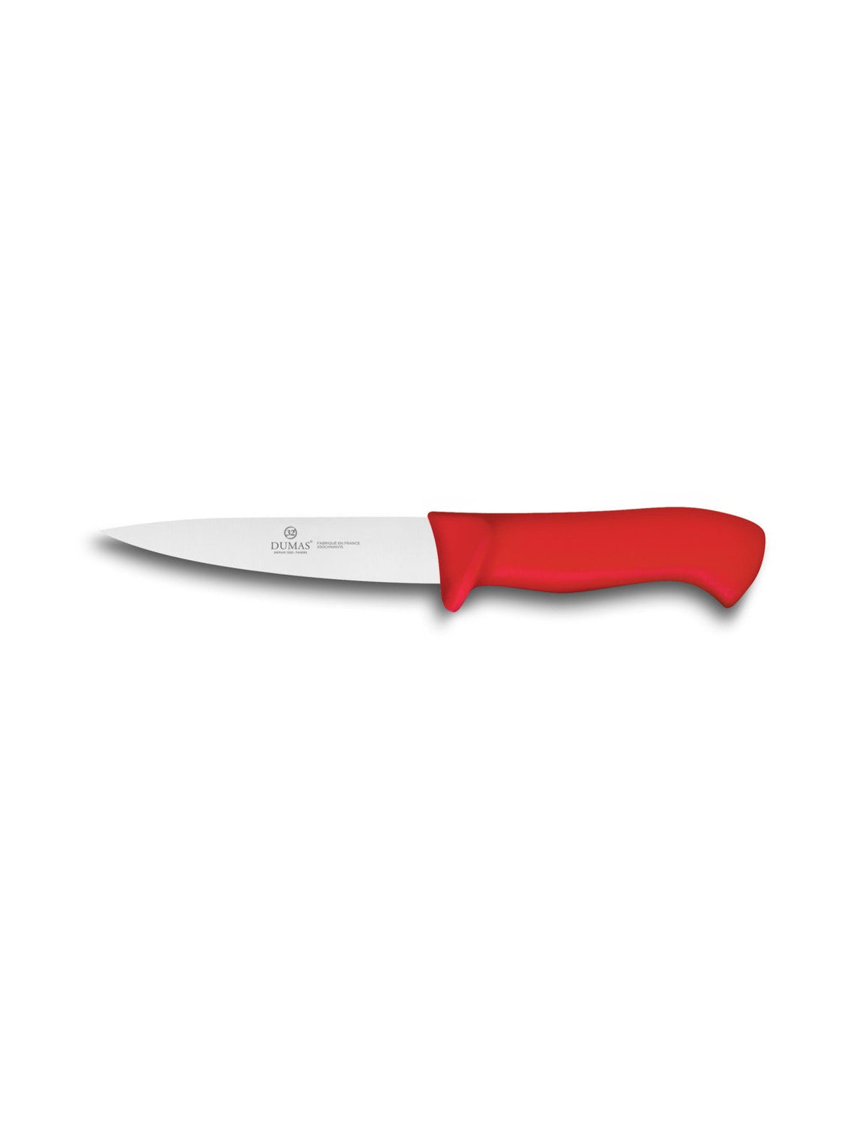 De Buyer – Thermo - Abstechmesser Umspritzt - Edelstahl - Rot, Küchenmesser mit Klinge aus Edelstahl und rotem Griff