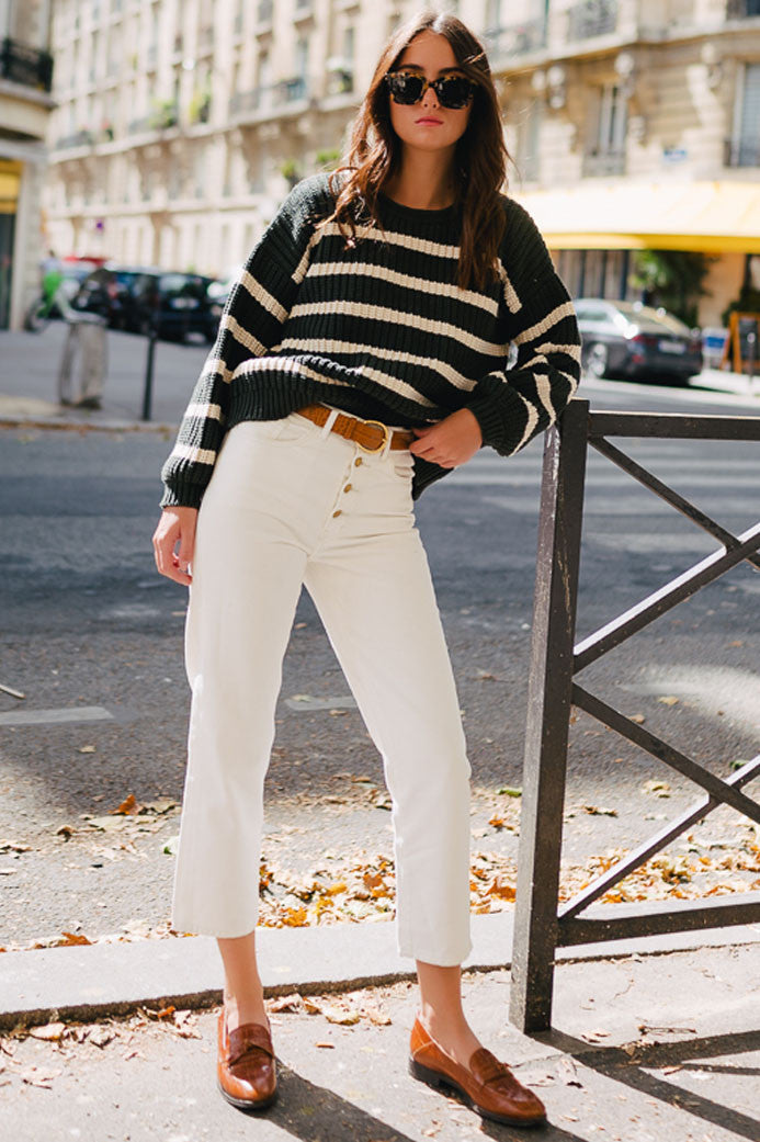 Ciste Khaki Ecru Jumper