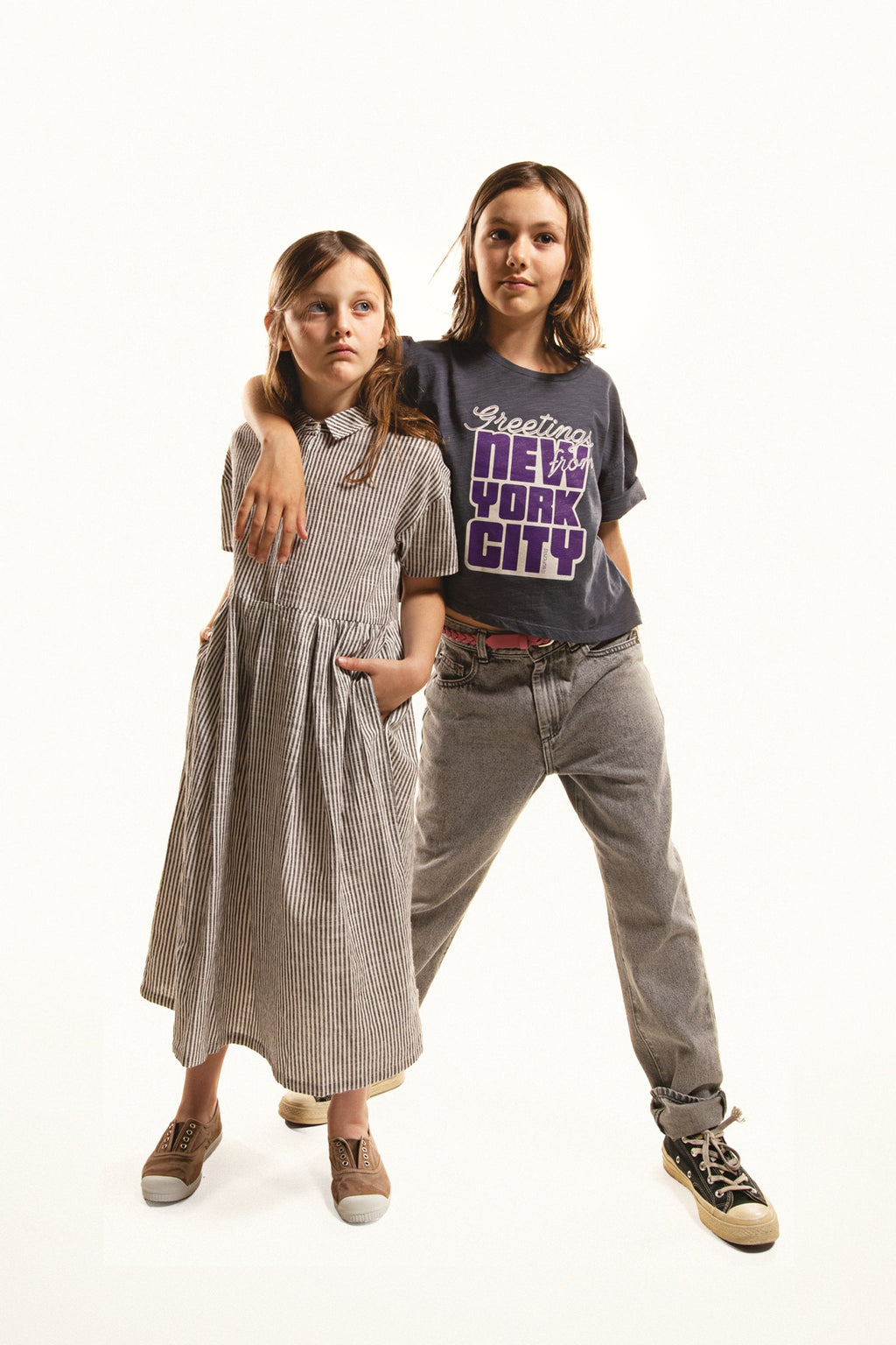 Tshirt fille - Greetings- Ardoise