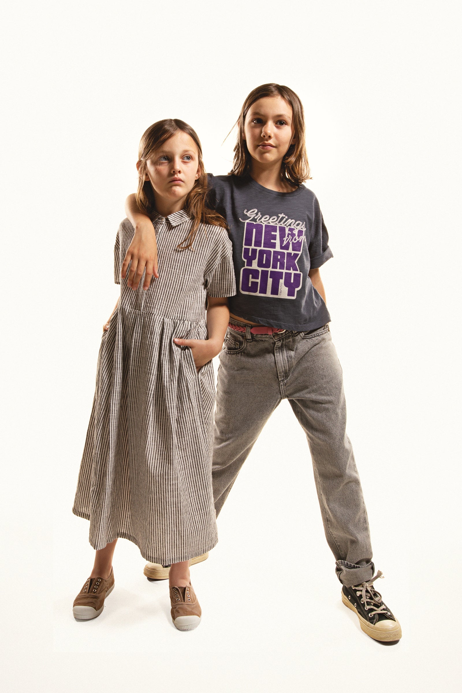 Tshirt fille - Greetings- Ardoise