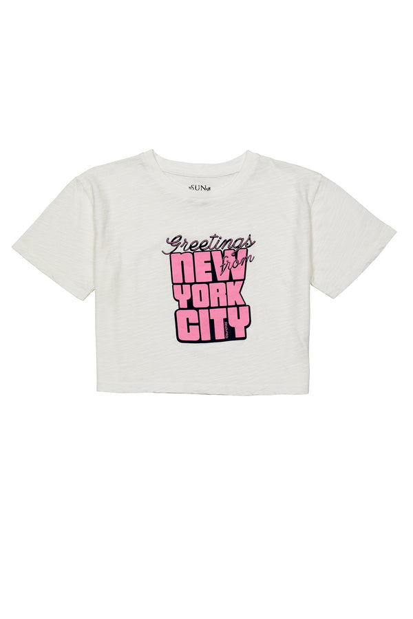 Tshirt Fille - Greetings - Milk