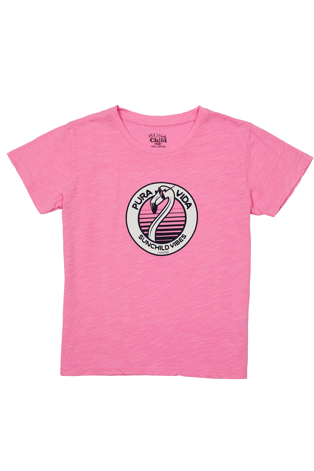 Tshirt fille - Flamingo- Blush