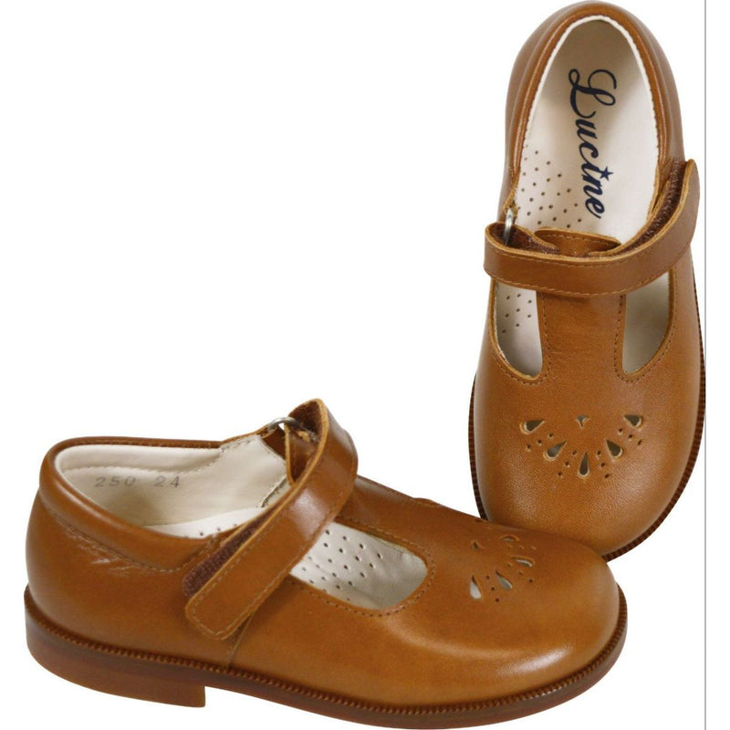 Chaussures Salomé Scratchs Resistantes Alma New - Cuir Camel - Fille