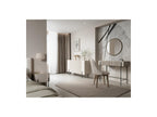 Mathilde - Console Table 2 Drawers - Marble-Effect Top and Black Legs