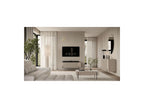 Mathilde - 2-Drawer Coffee Table - Marble-Effect Top and Black Legs