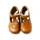 Chaussures À Scratchs Souples Helios Perfo - Cuir Camel - Mixte