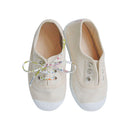 Chaussures Baskets Tennis En Toiles À Lacets Et Élastiques - Beige - Mixte
