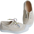 Chaussures Baskets Tennis En Toiles À Lacets Et Élastiques - Beige - Mixte