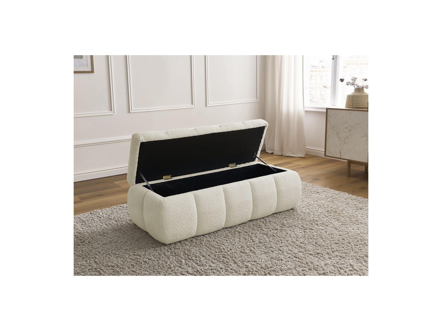 Storage Bench - Denali - Bouclé Fabric