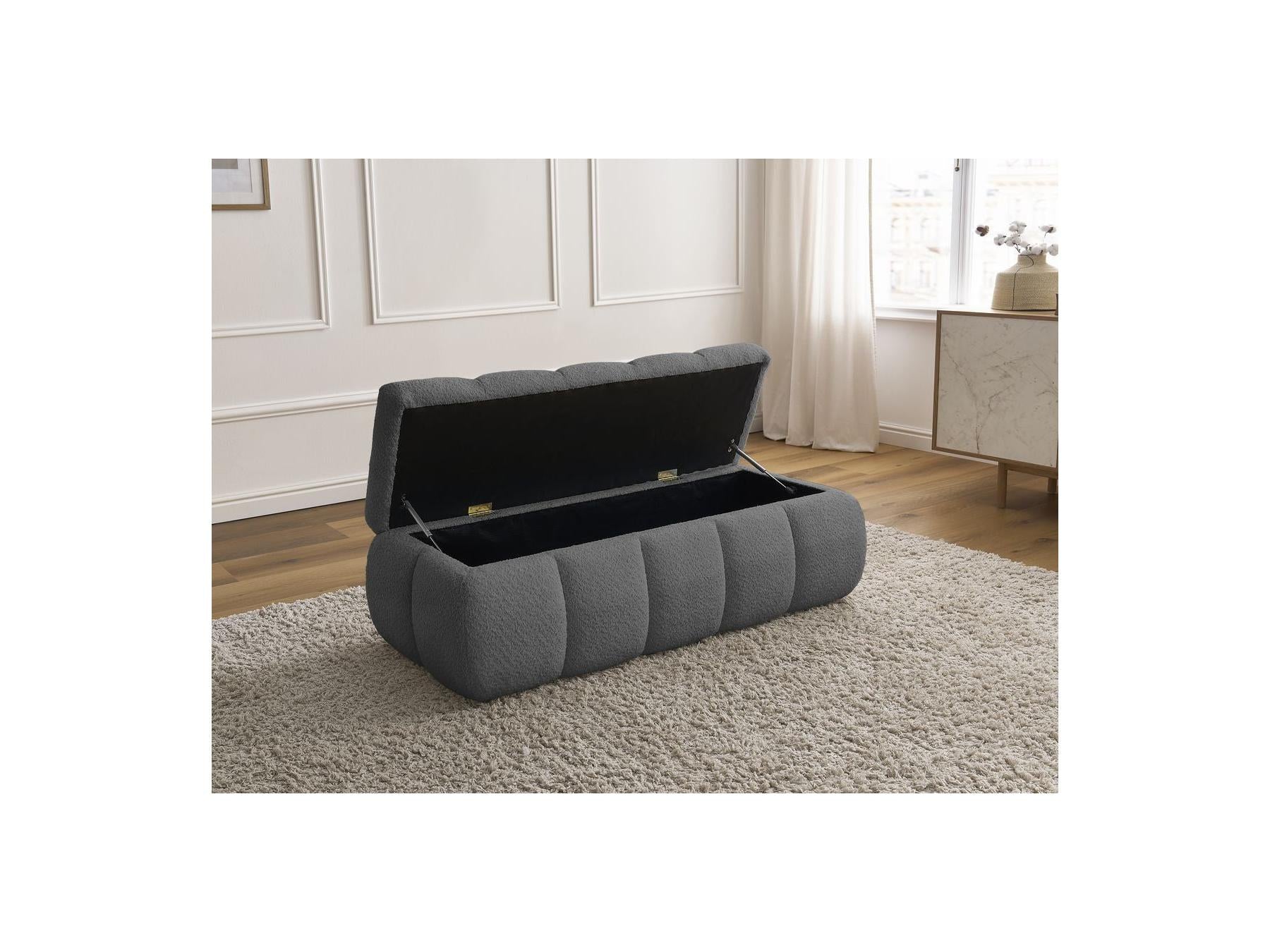 Storage Bench - Denali - Bouclé Fabric
