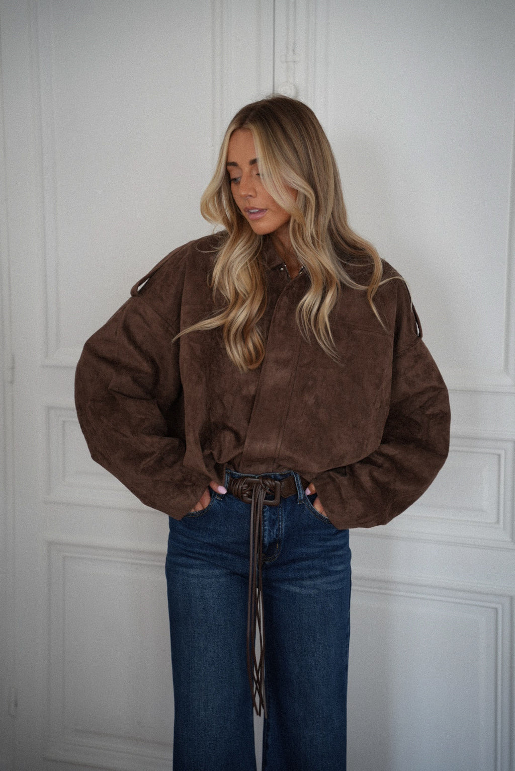 Amelia Chocolat - Chaqueta de ante