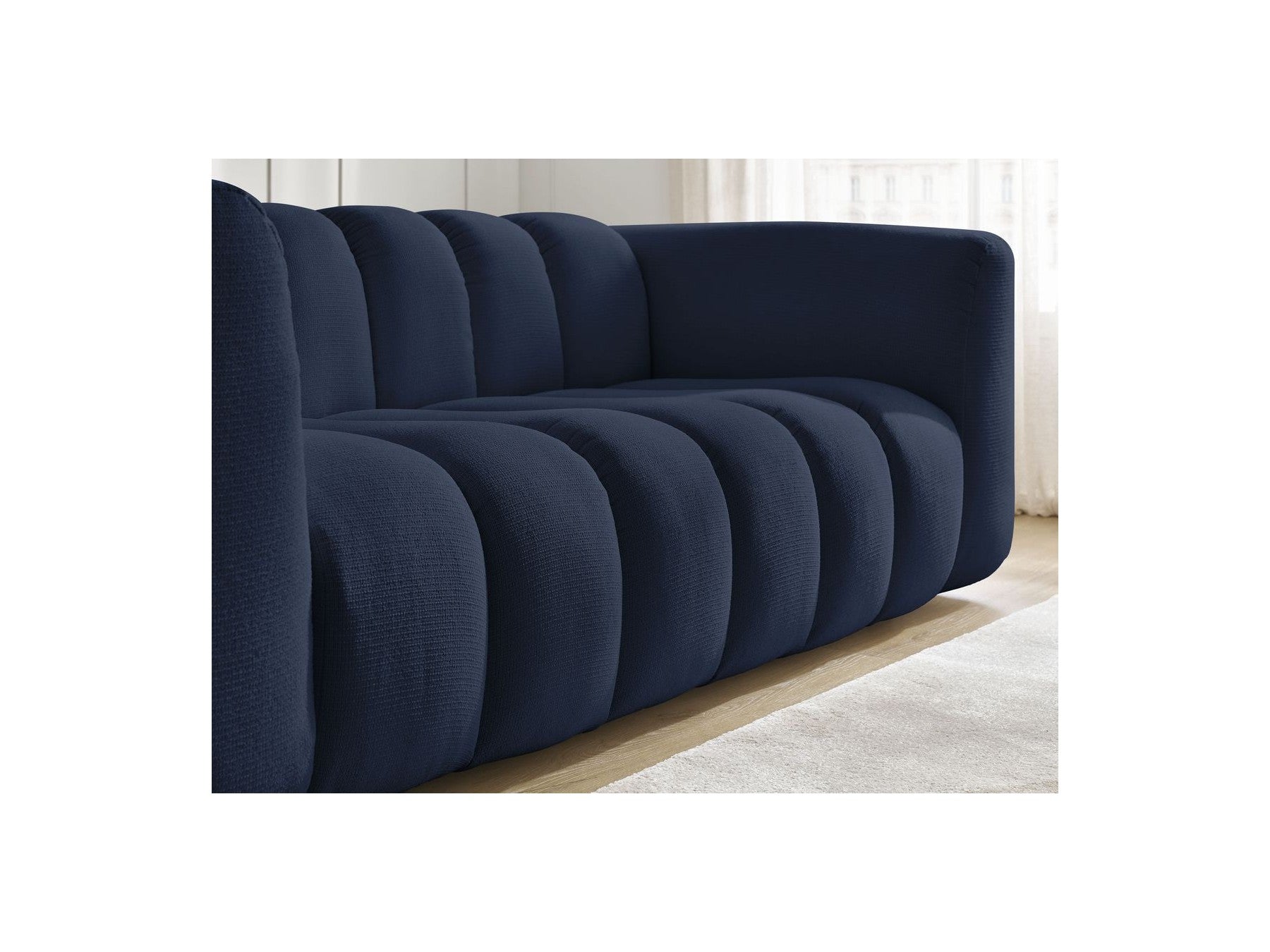 Sofá recto fijo de 3 plazas - Talia - Tejido jaspeado