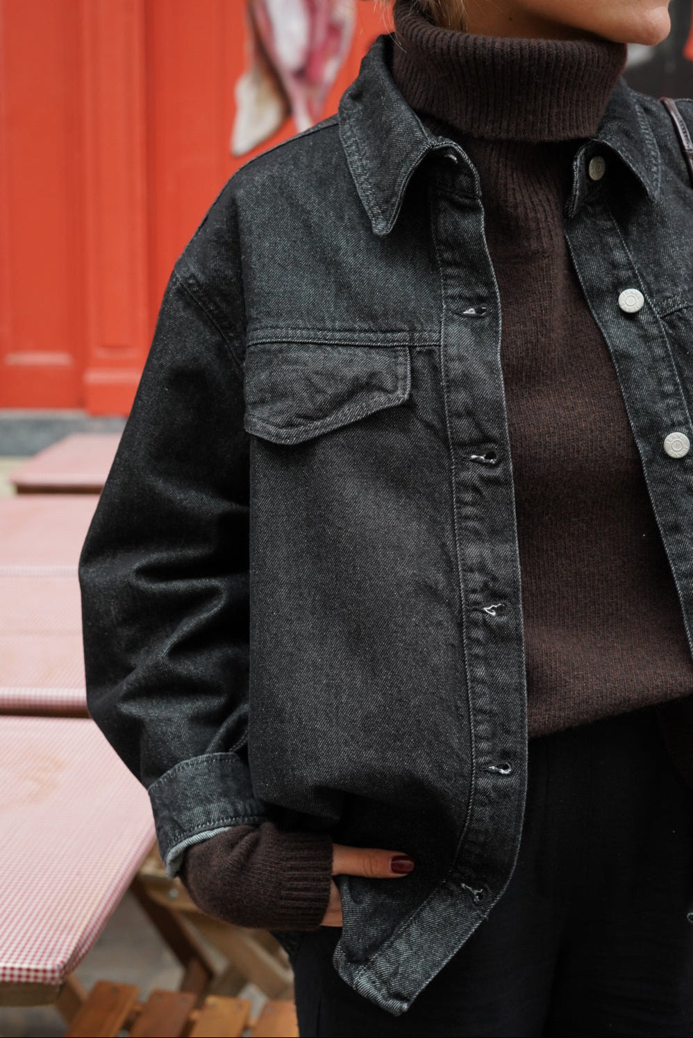 Daphné Denim Overshirt Black
