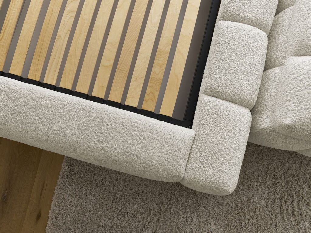 Denali - Lit Coffre - Tissu Bouclette + Bout De Lit