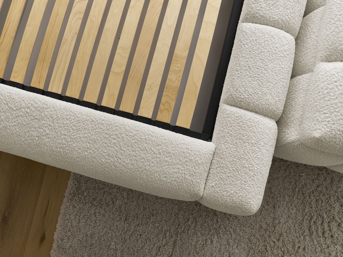 Denali - Lit Coffre - Tissu Bouclette + Bout De Lit