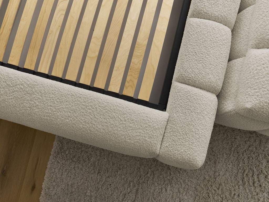 Denali - Lit Coffre - Tissu Bouclette + Bout De Lit
